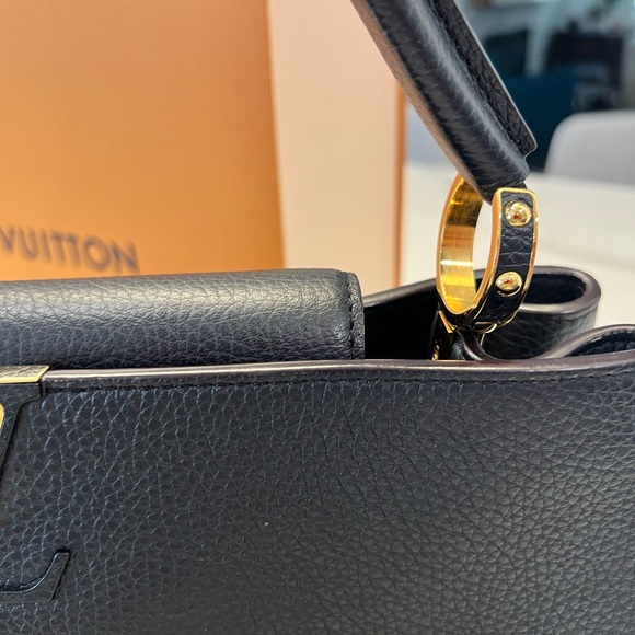 💯Authentic Louis Vuitton Capucines GM black Noir Tote Bag - Picture 10 of 14